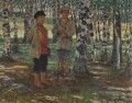 BOYS IN EINEM BIRCH FOREST Nikolay Bogdanov Belsky